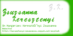 zsuzsanna keresztenyi business card